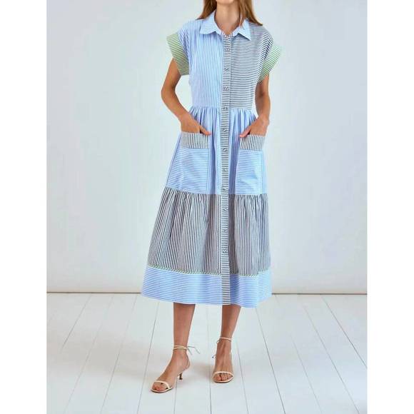 NEW HUNTER BELL women´s sarah dress in croquet stripe